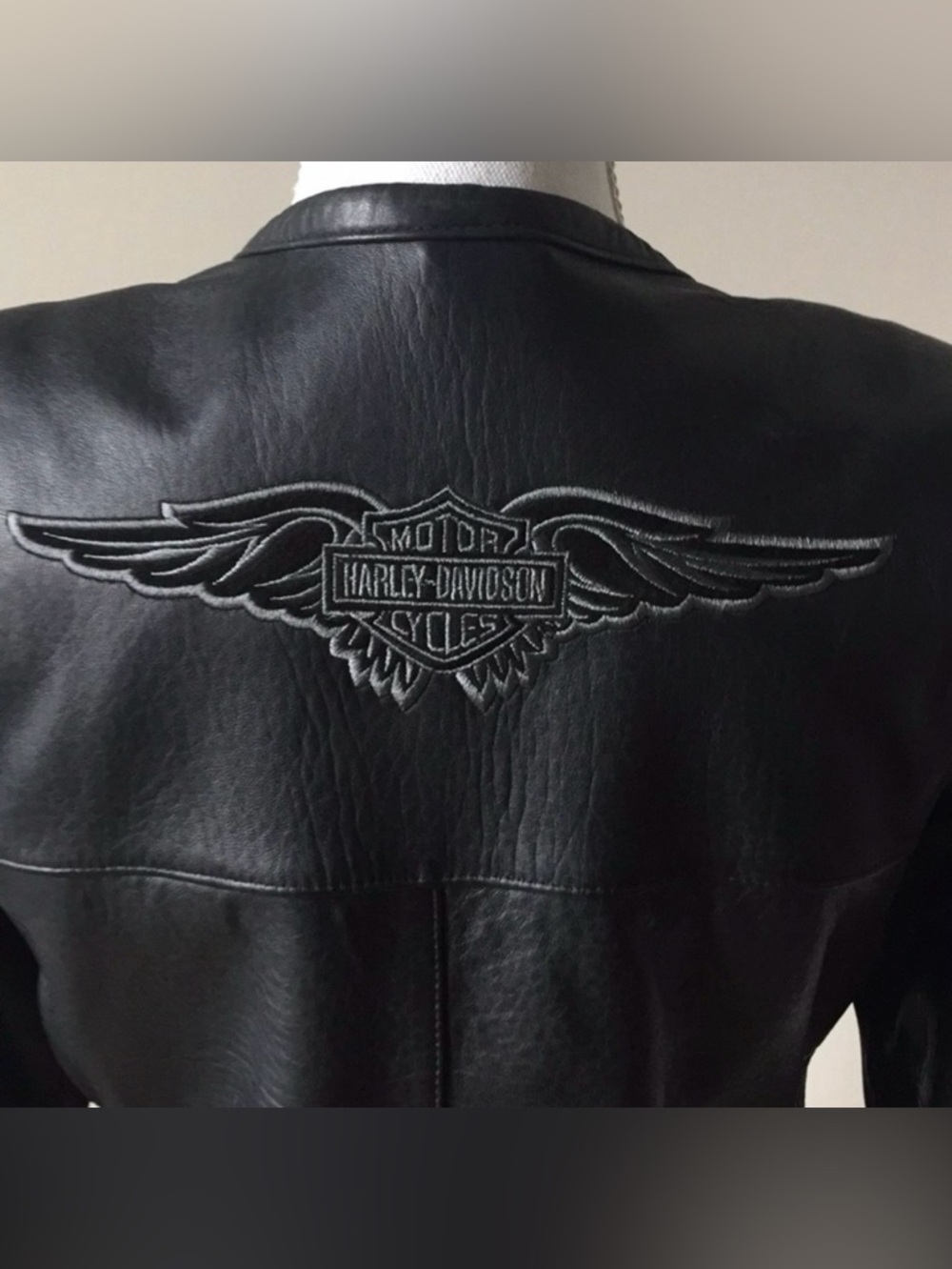 Harley-Davidson Black Leather Bomber Jacket